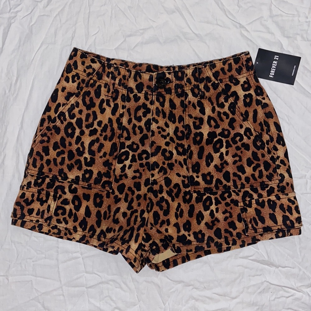 High Waisted Cheetah Print Shorts